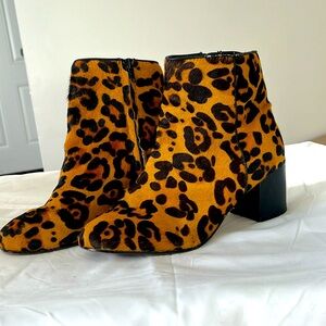 Urban outfitters leopard print ankle boots